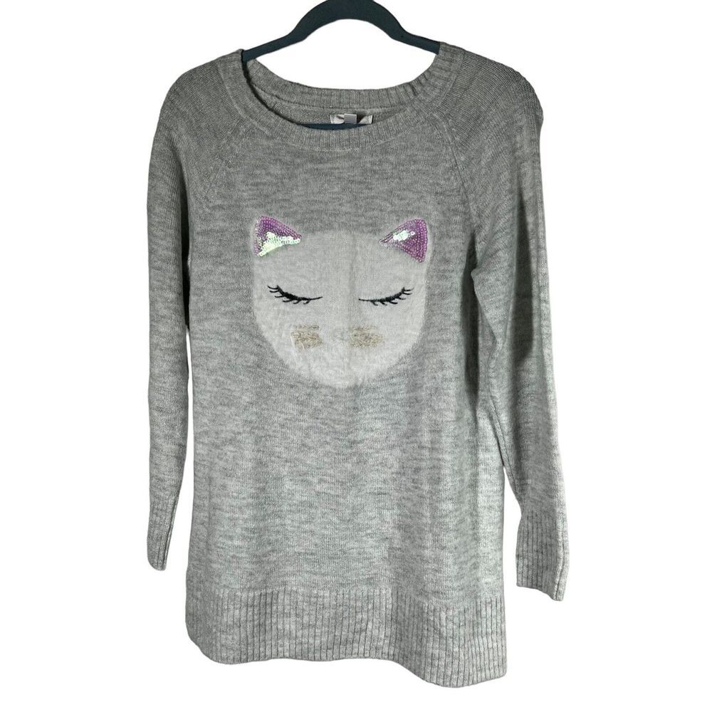 NWT Women's LC Lauren Conrad Embellished Raglan Tunic Sweater sz M Cat